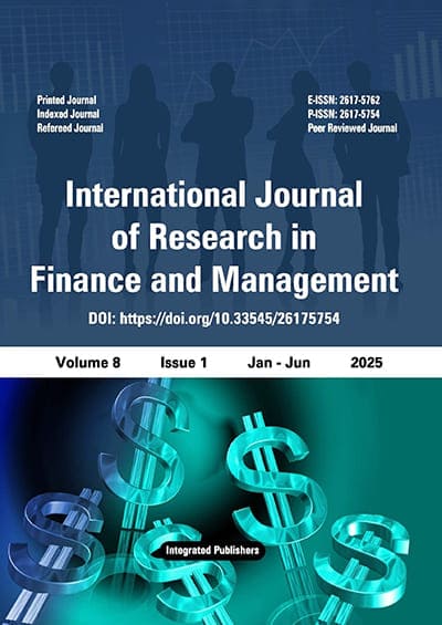 International Journal of Research in Finance and Management Cover